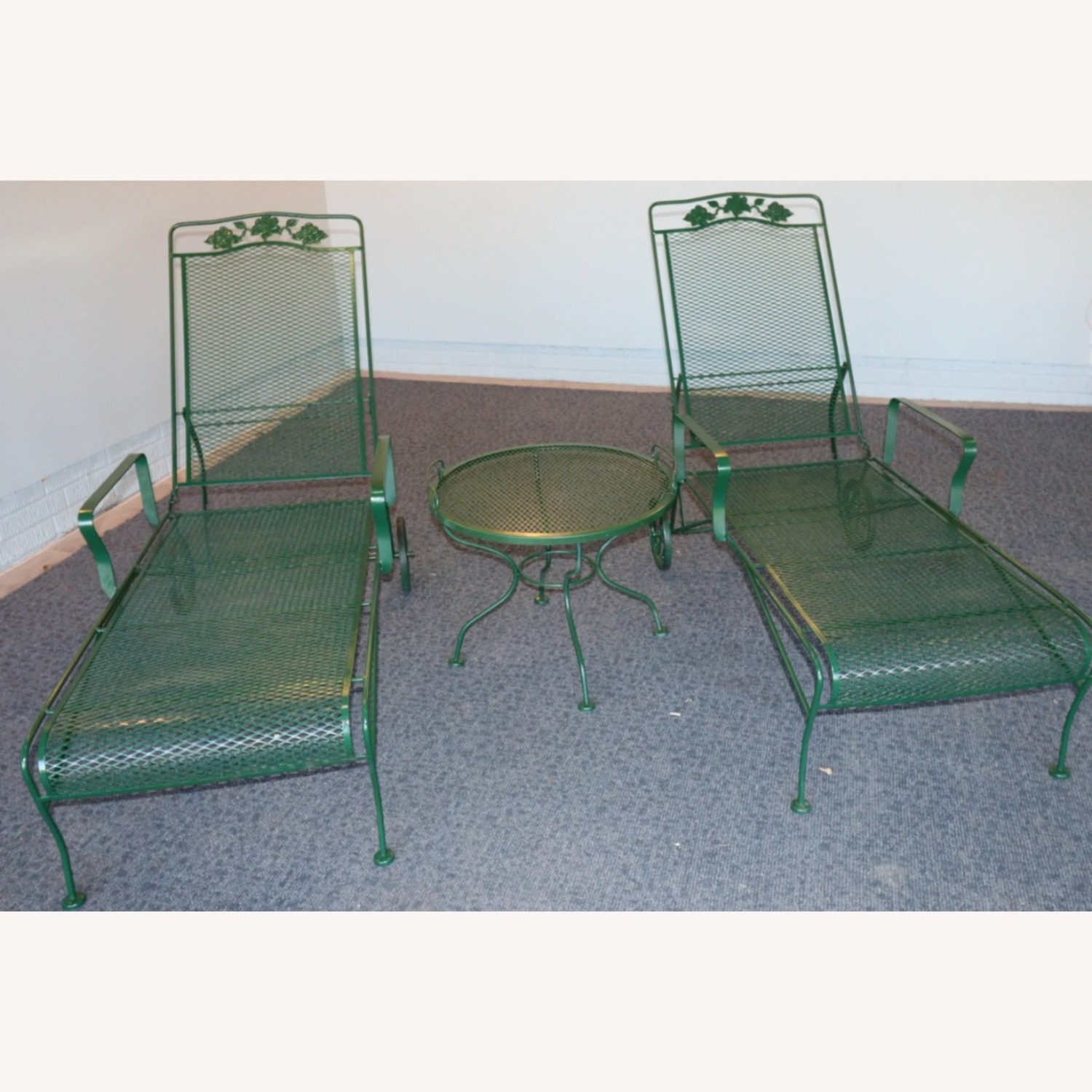 Vintage/Antique Green Patio Furniture - image-13