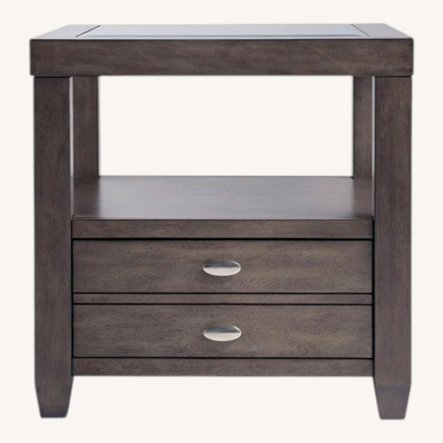 Used Prestige Gray Storage End Table for sale on AptDeco