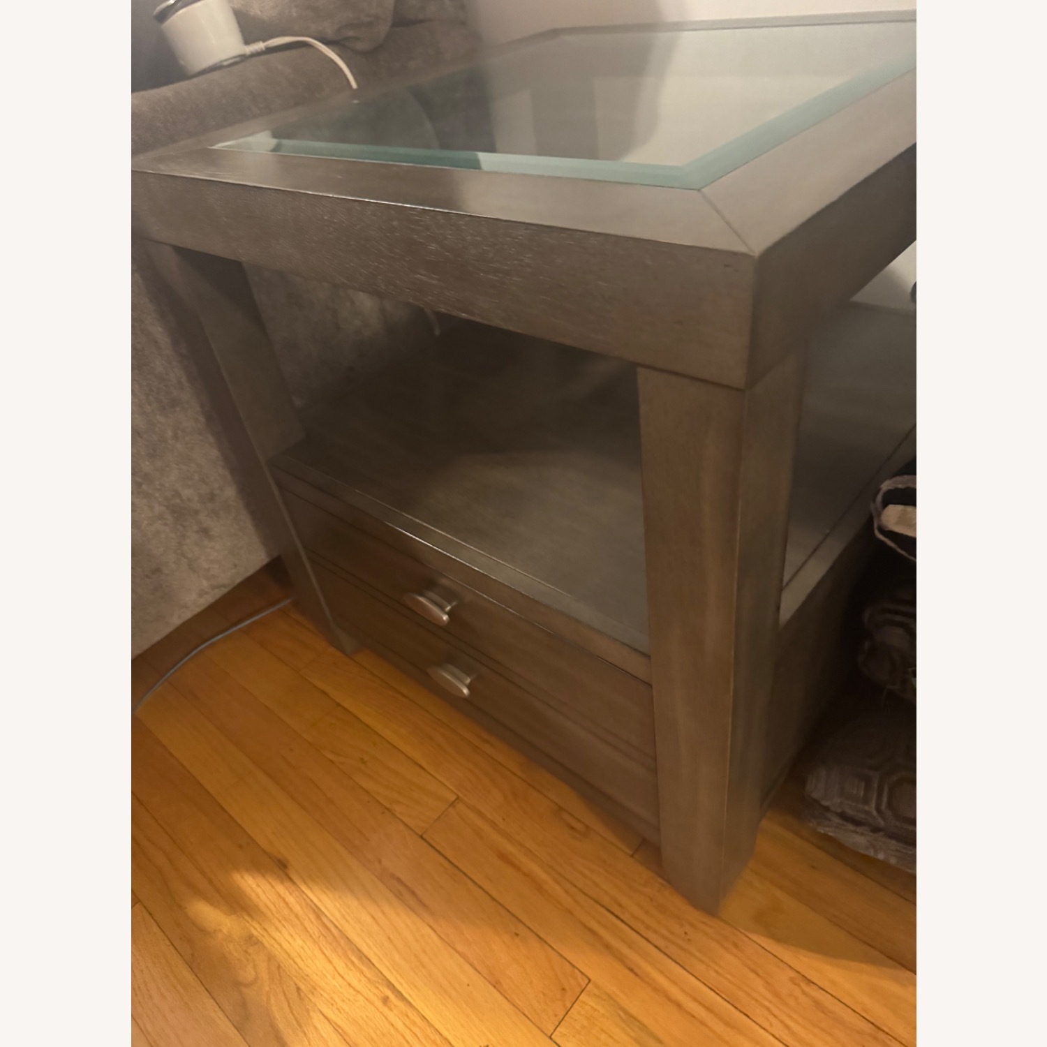 Prestige Gray Storage End Table - image-3