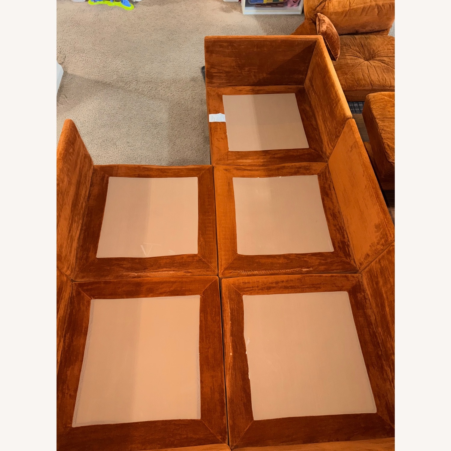 1975 Vintage Orange 5-Piece Modular Couch - image-5