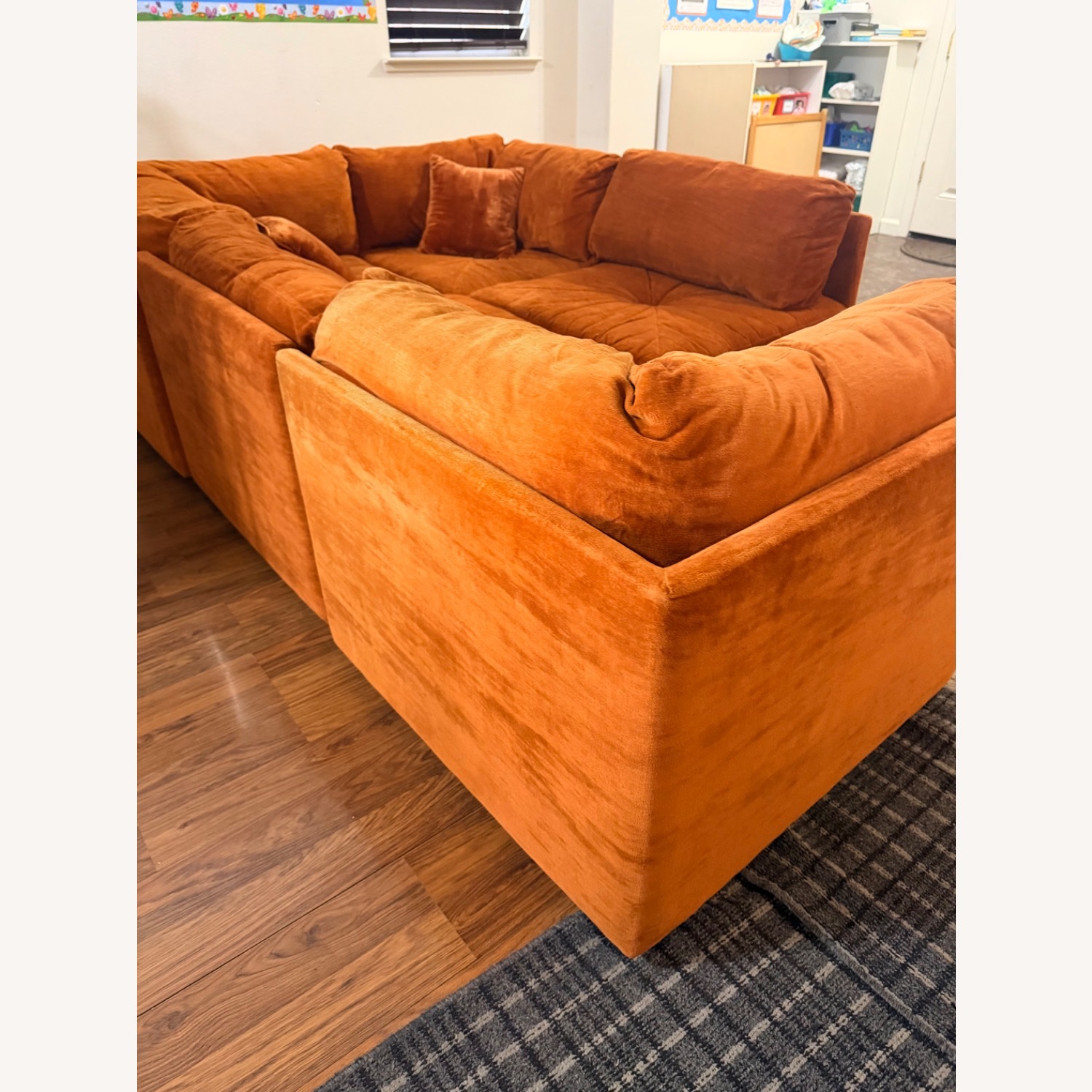 1975 Vintage Orange 5-Piece Modular Couch - image-8