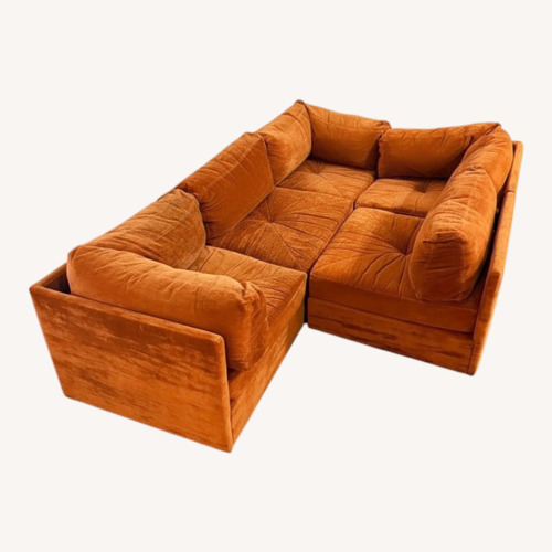 Used 1975 Vintage Orange 5-Piece Modular Couch for sale on AptDeco