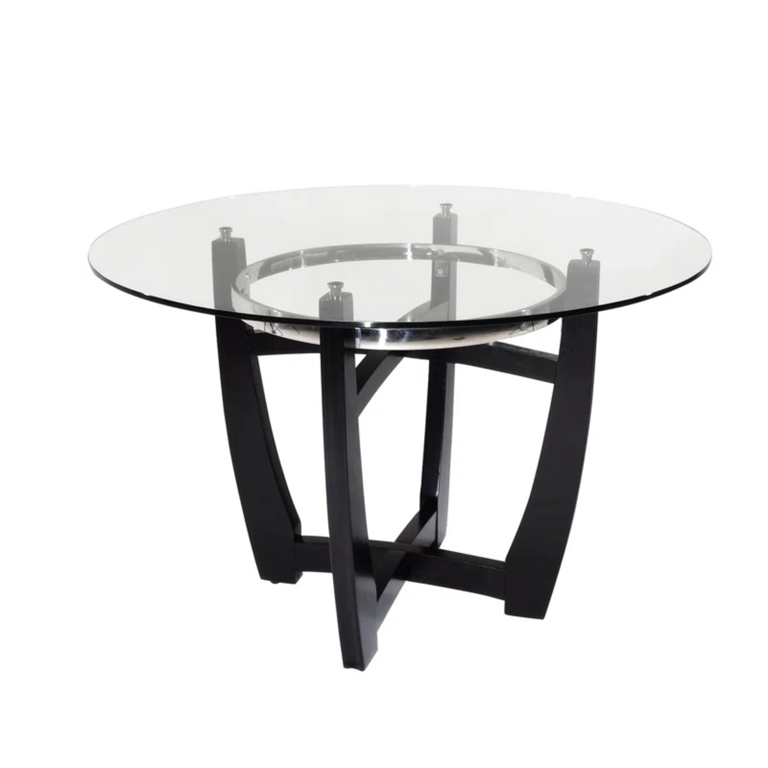 Wayfair Black Glass Dining Set - image-5