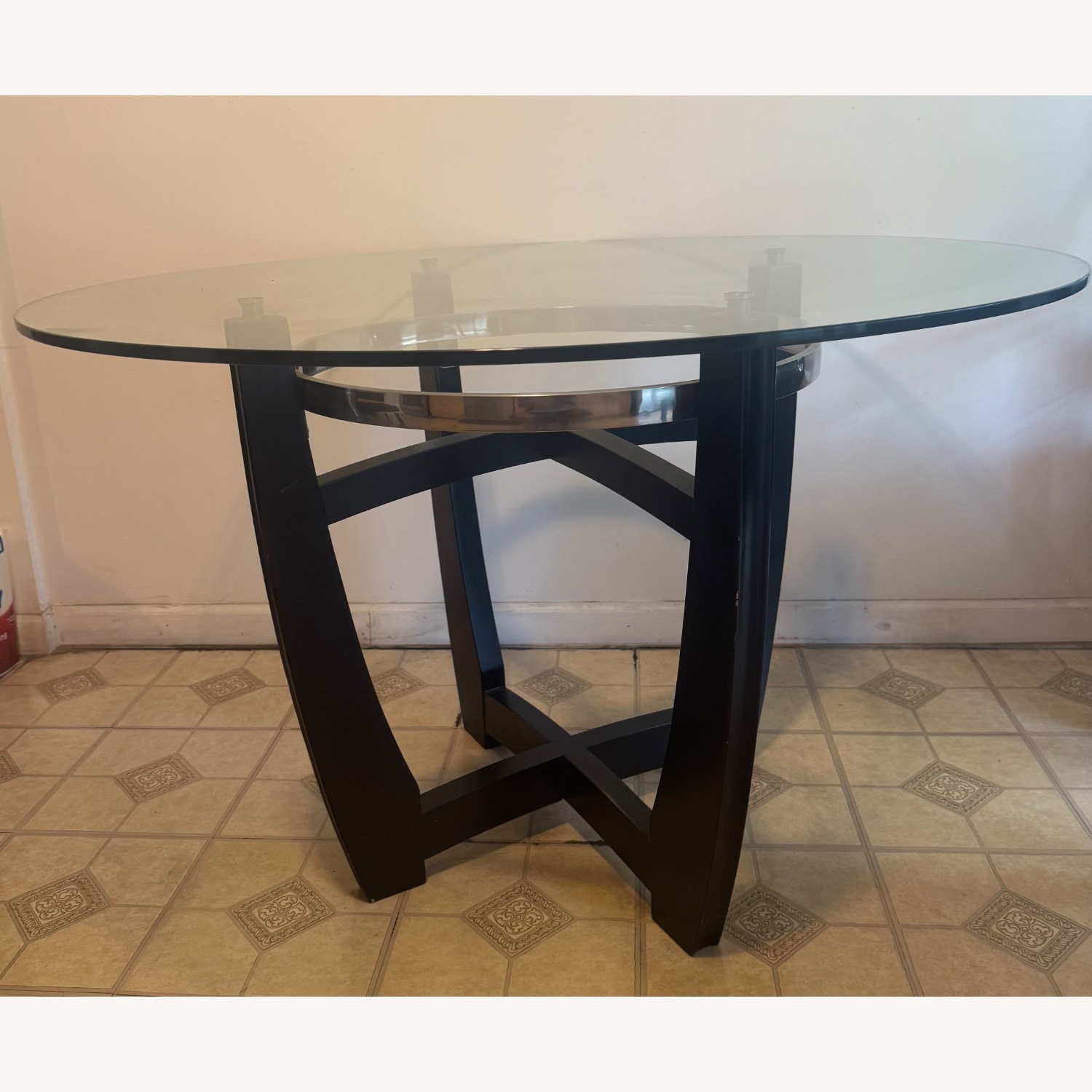 Wayfair Black Glass Dining Set - image-1