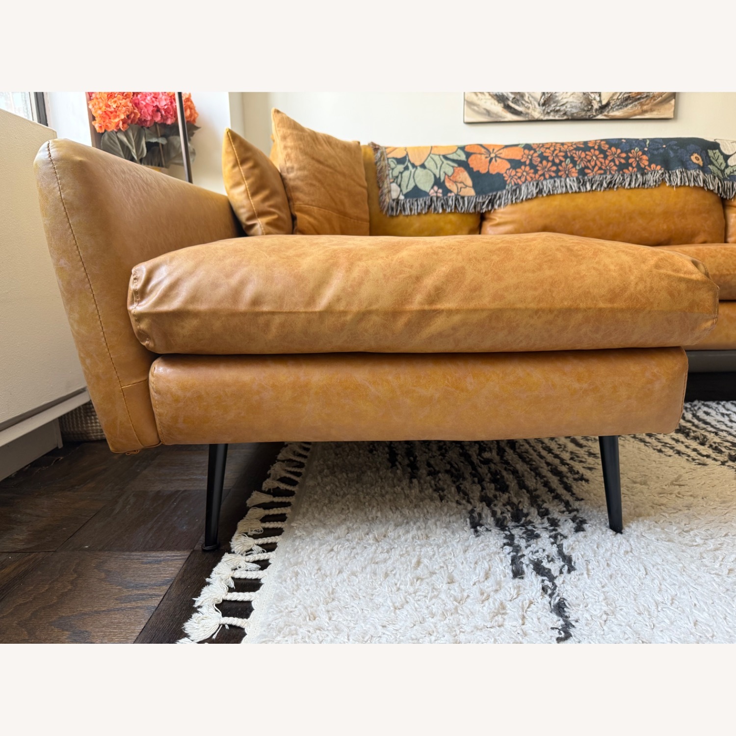 Albany Park Light Brown Chaise Lounge - image-3
