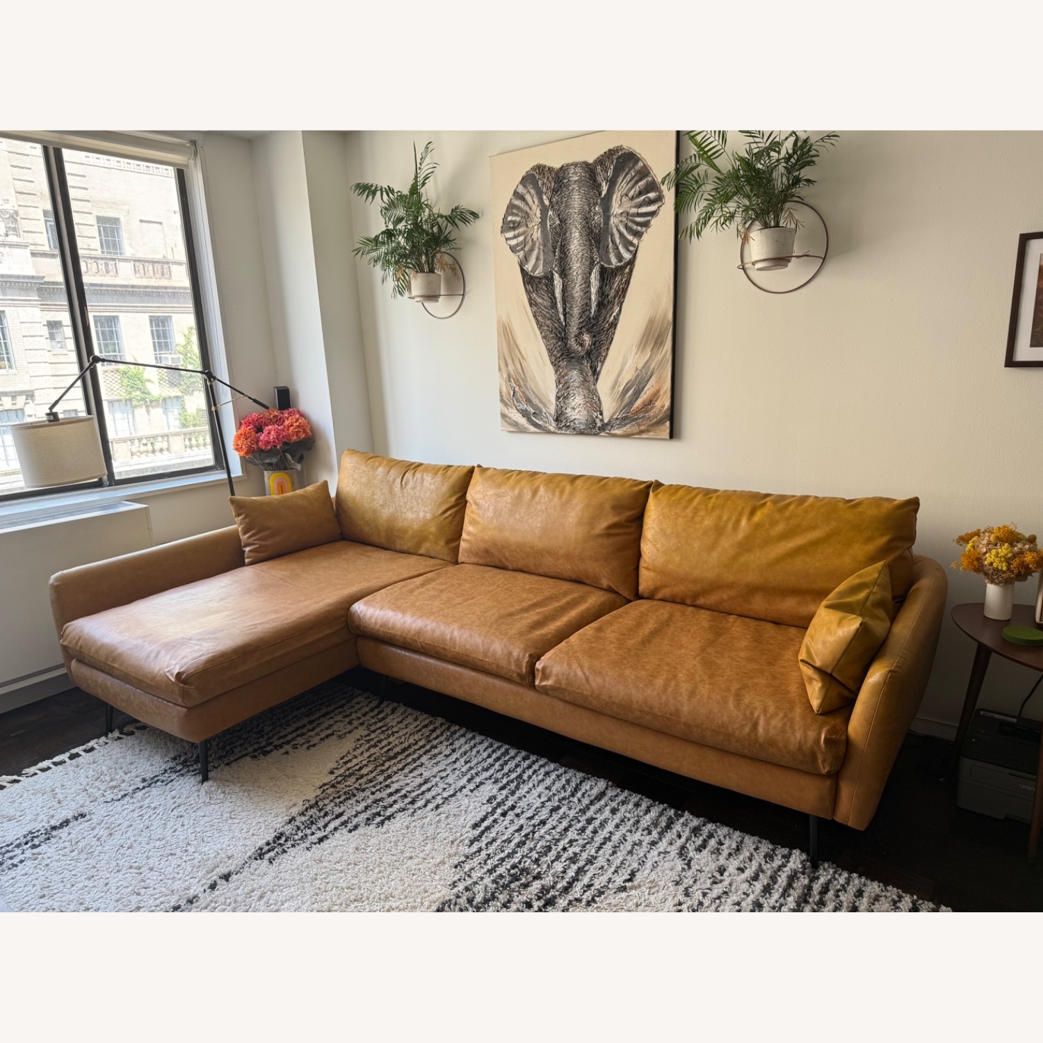 Albany Park Light Brown Chaise Lounge - image-2