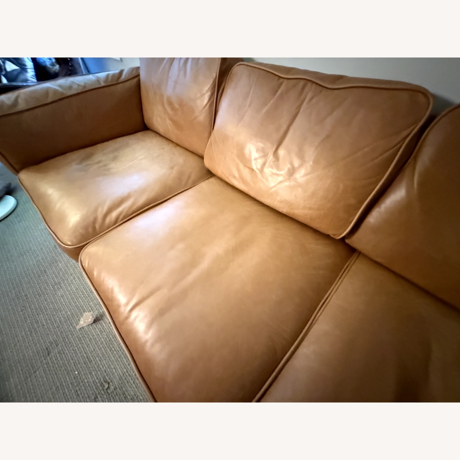 Article Light Brown Leather 3+ Seater Sofa - image-4