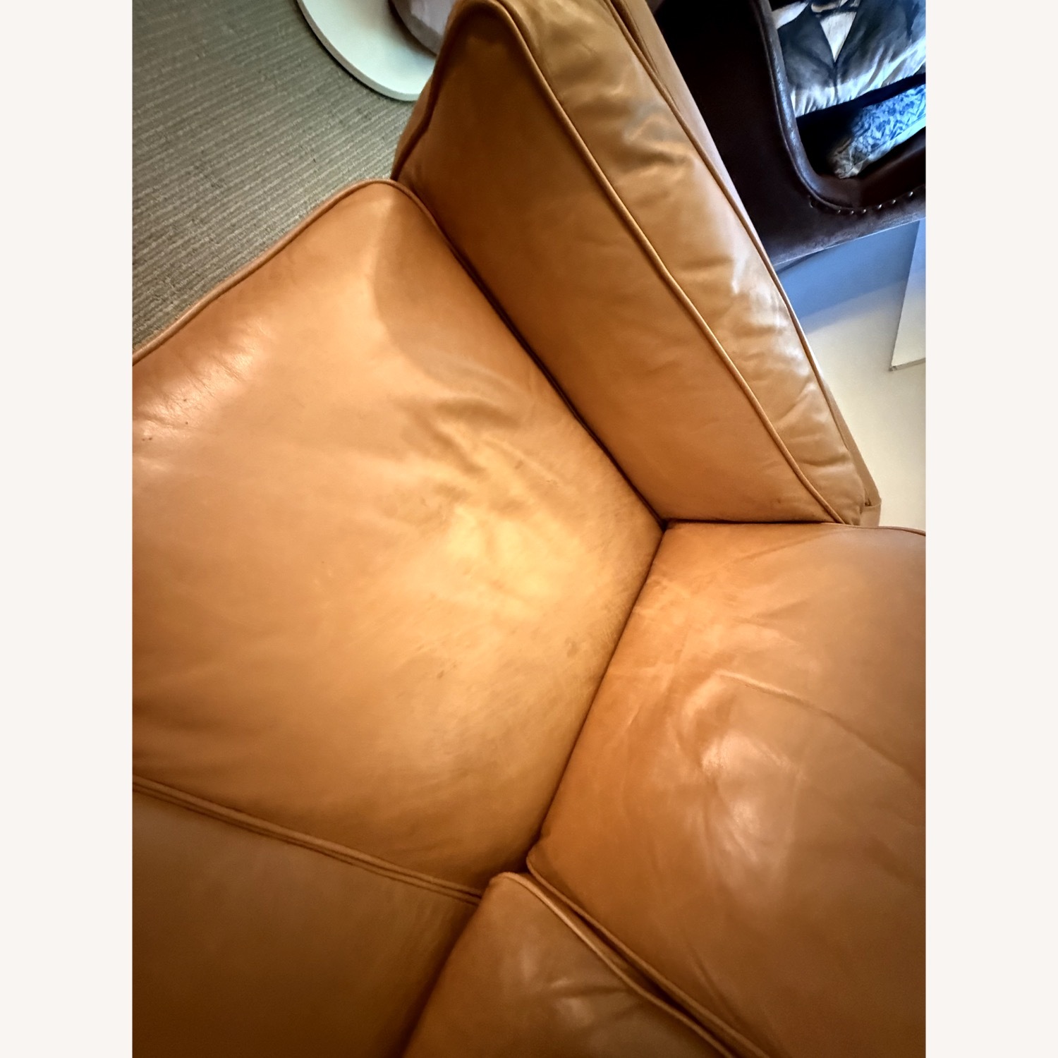 Article Light Brown Leather 3+ Seater Sofa - image-3