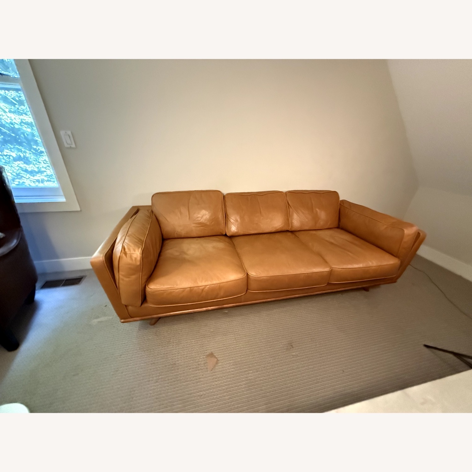 Article Light Brown Leather 3+ Seater Sofa - image-2