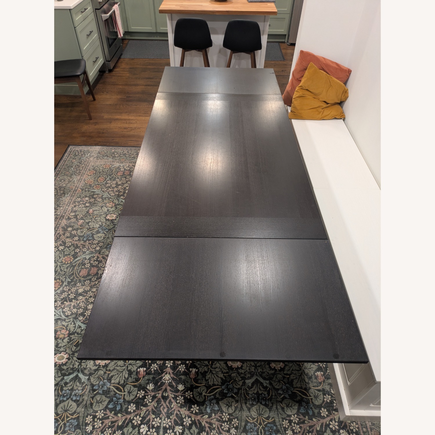 Scandinavian Designs Black Wood Dining Table - image-2