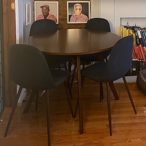 Used AllModern Nikolai Solid Wood Round Dining Table for sale on AptDeco