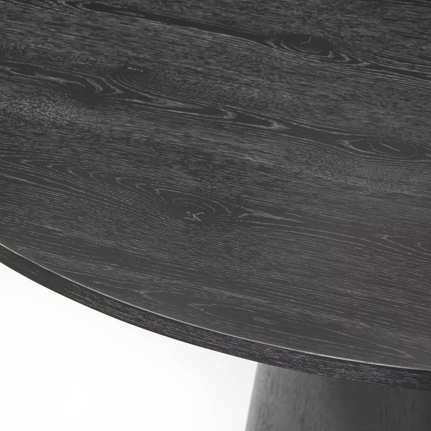 Black Wood Veneer Dining Table - image-2