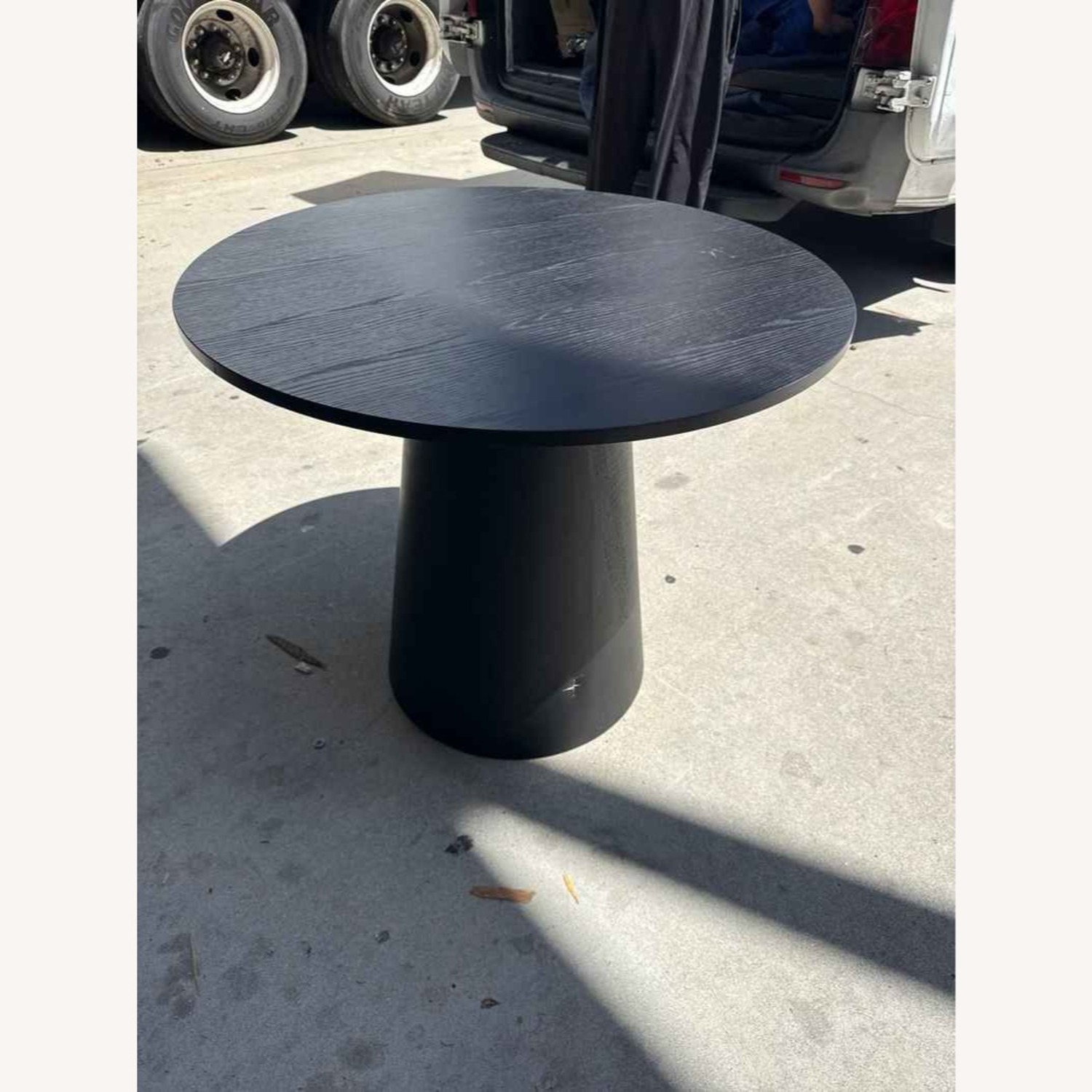 Black Wood Veneer Dining Table - image-4