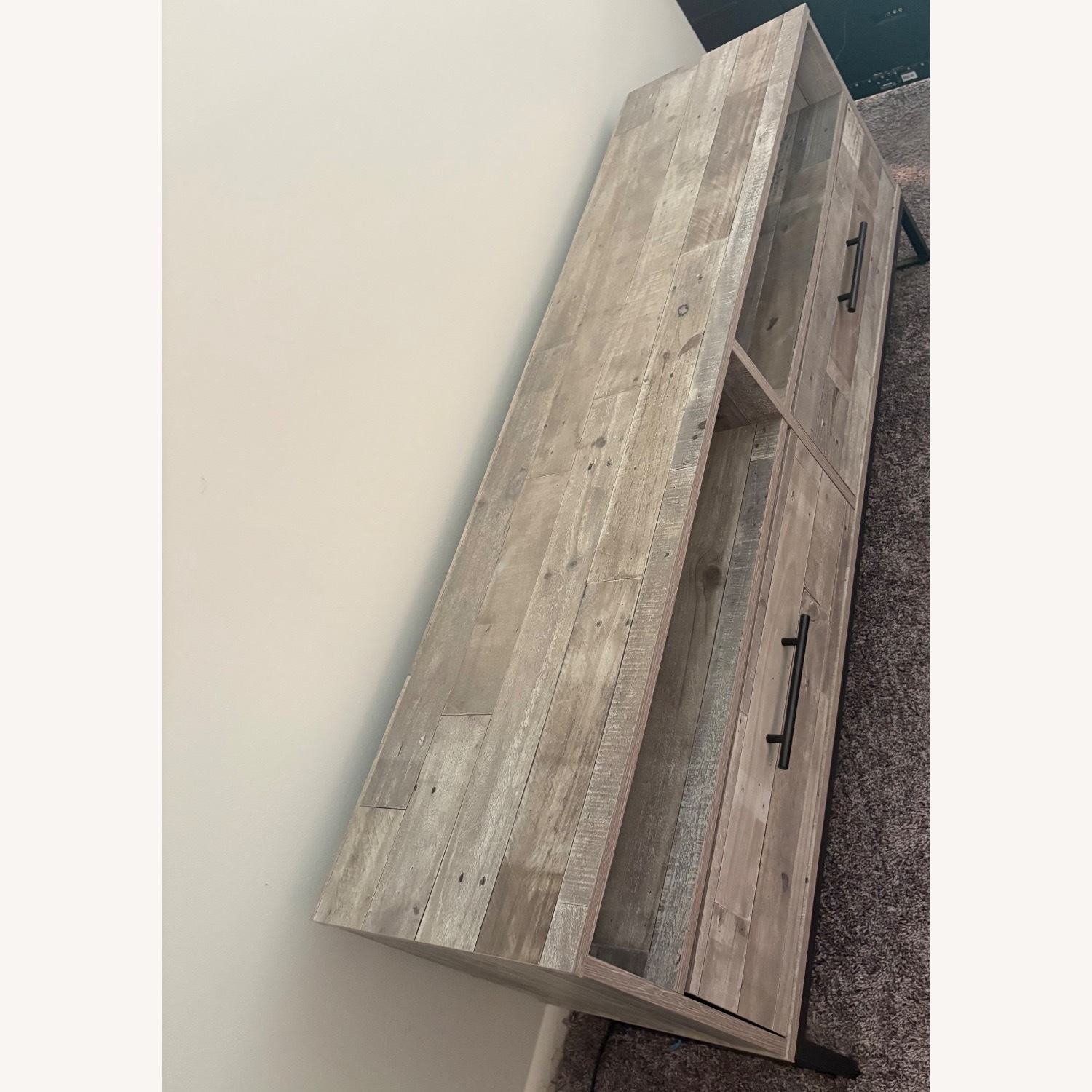 Modern Gray TV stand with Storage - image-5