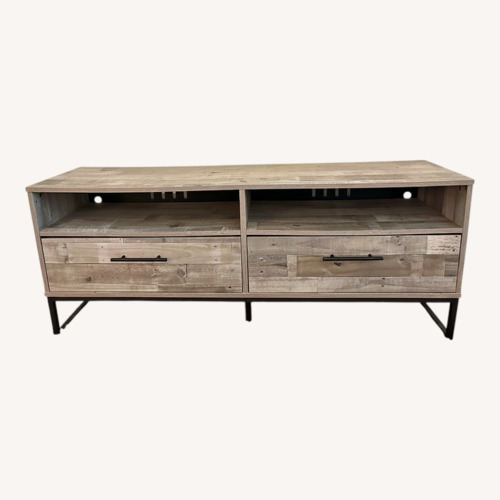 Used Modern Gray TV stand with Storage for sale on AptDeco