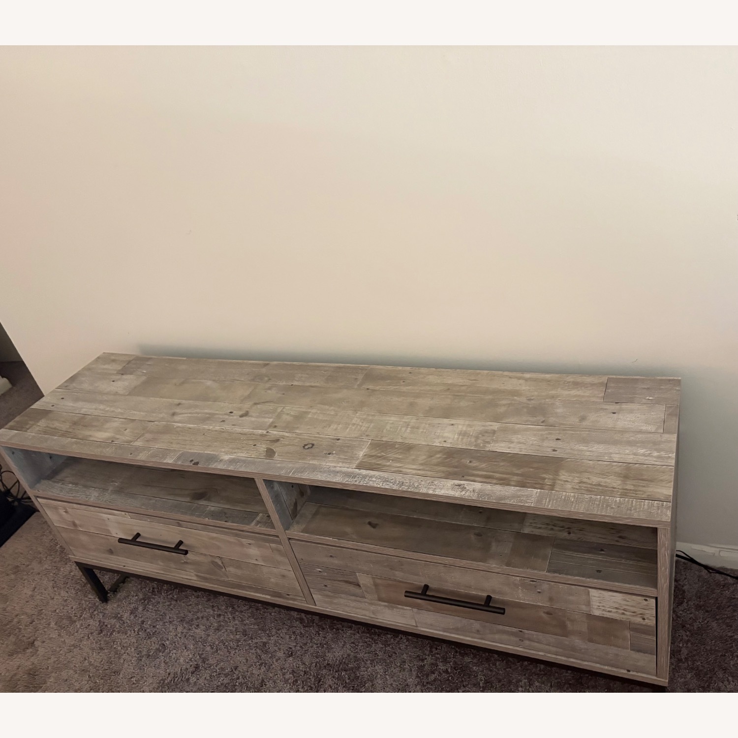 Modern Gray TV stand with Storage - image-3