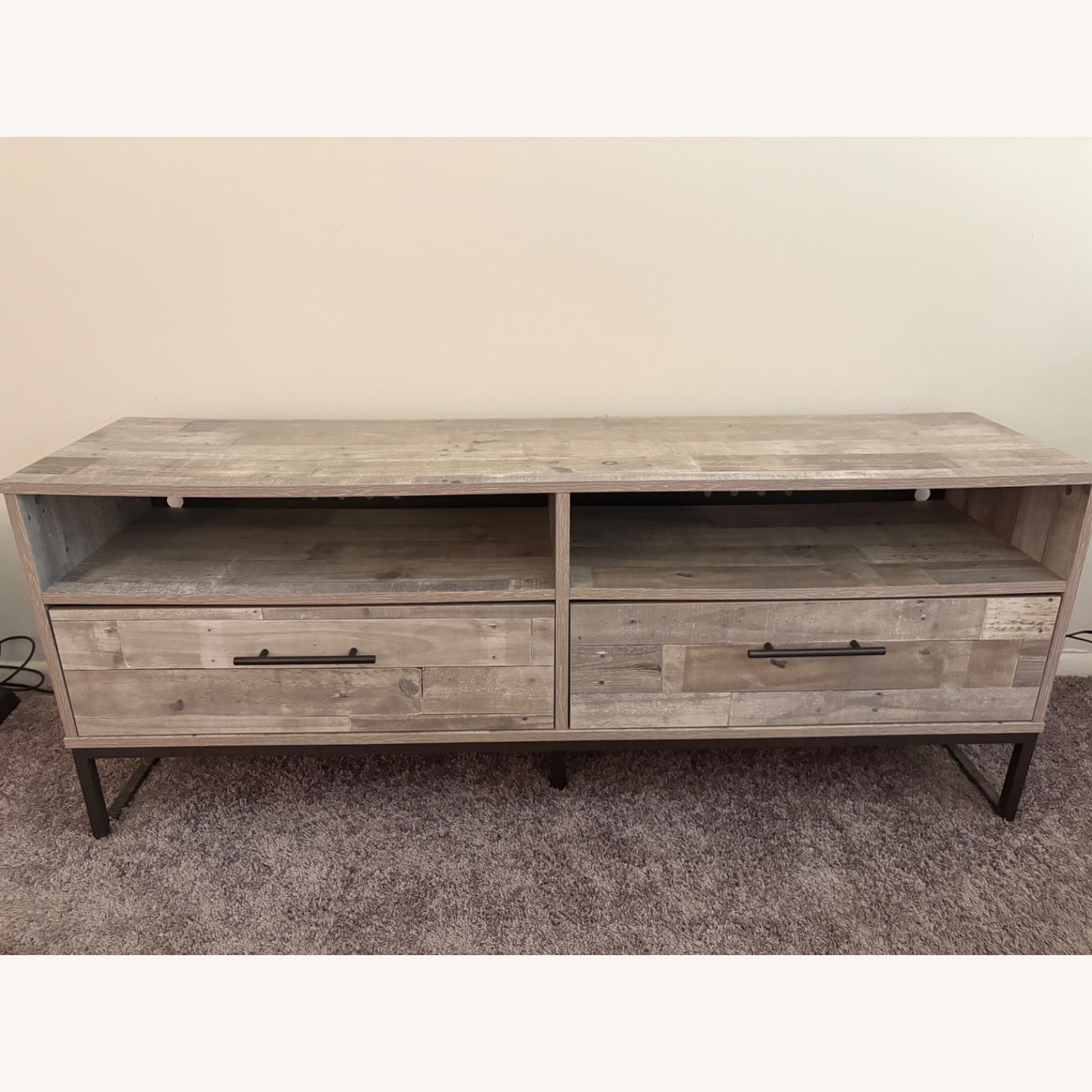 Modern Gray TV stand with Storage - image-6