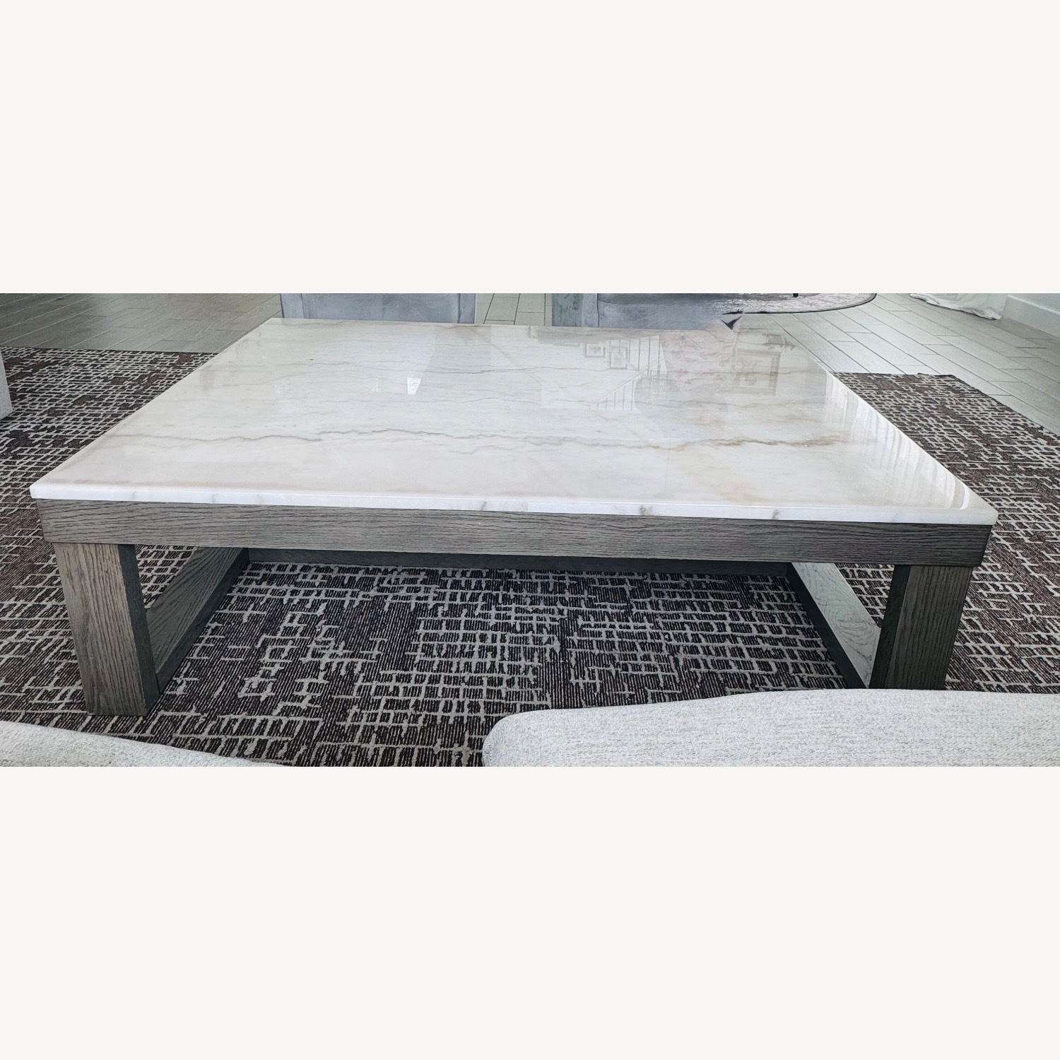 Ashley Furniture Loyaska White Marble Coffee Table - image-1