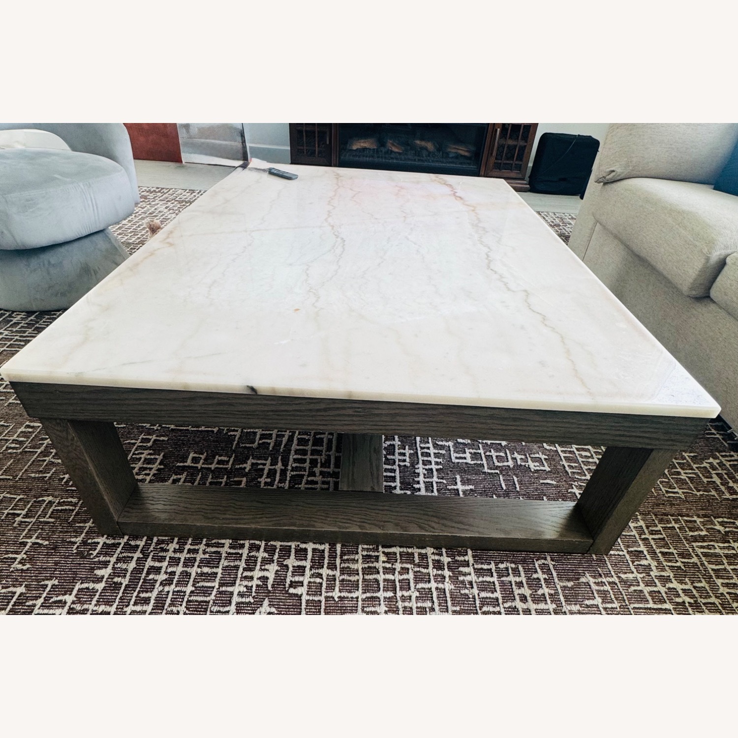 Ashley Furniture Loyaska White Marble Coffee Table - image-2