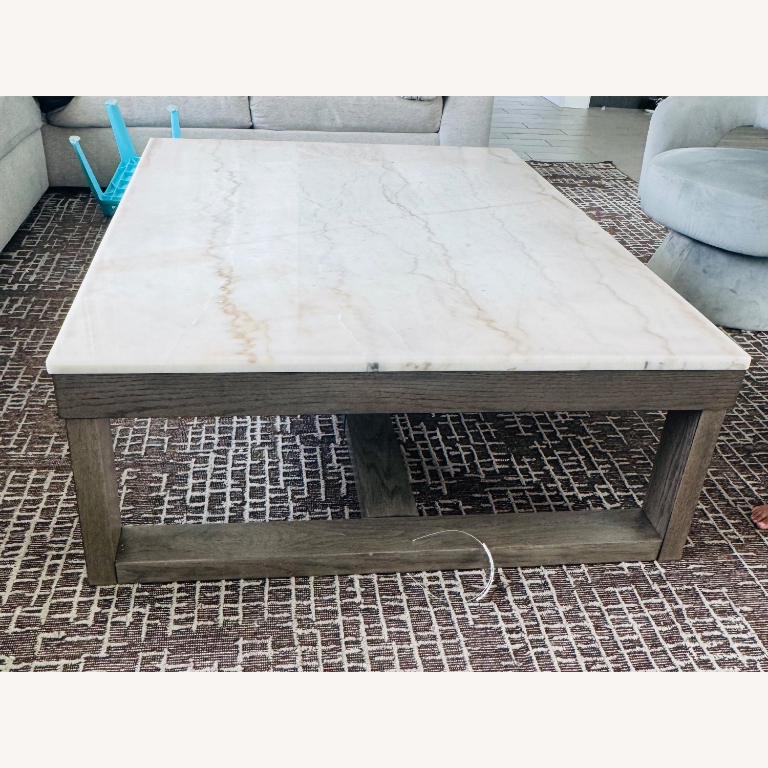 Ashley Furniture Loyaska White Marble Coffee Table - image-3
