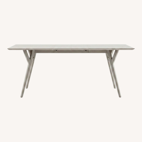 Used West Elm Mid-Century Expandable Dining Table Pebble for sale on AptDeco