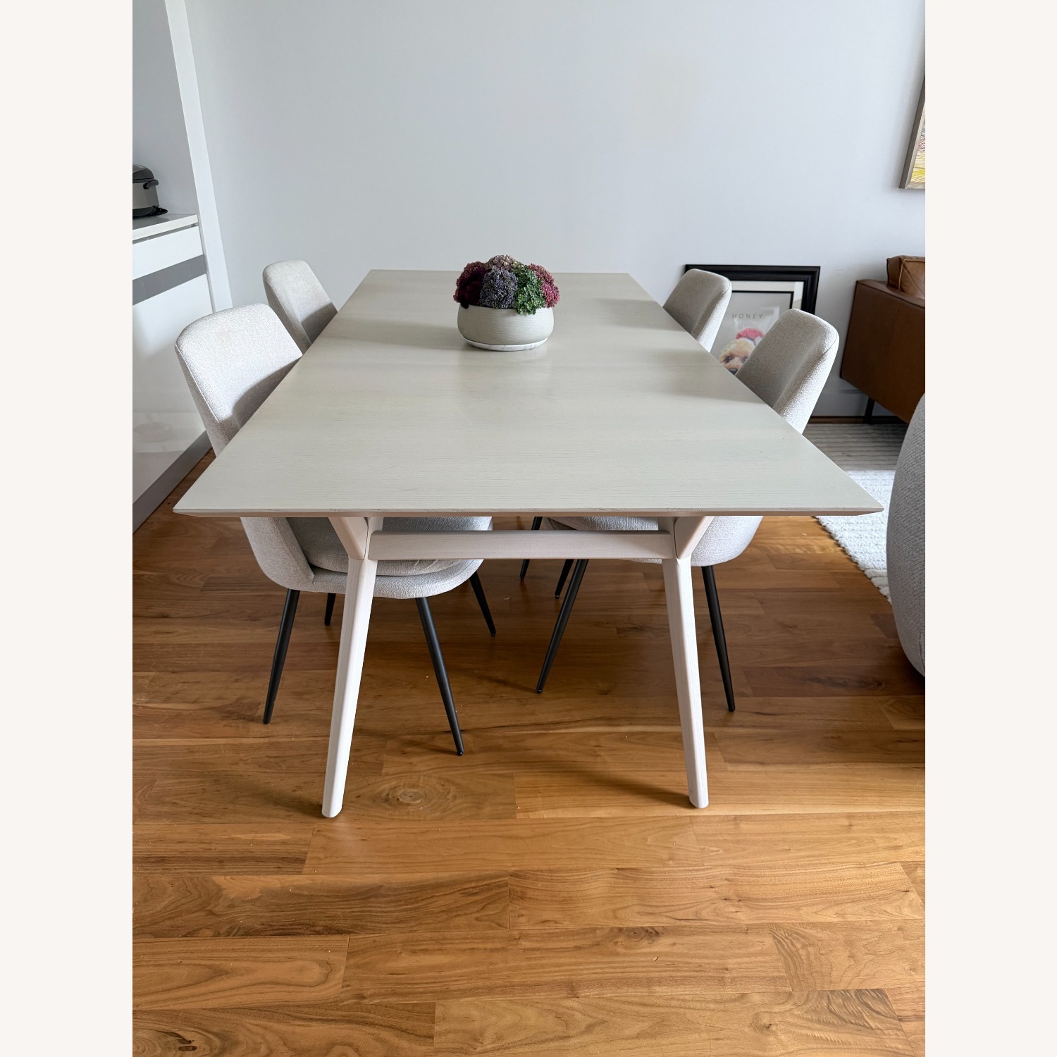 West Elm Mid-Century Expandable Dining Table Pebble - image-1