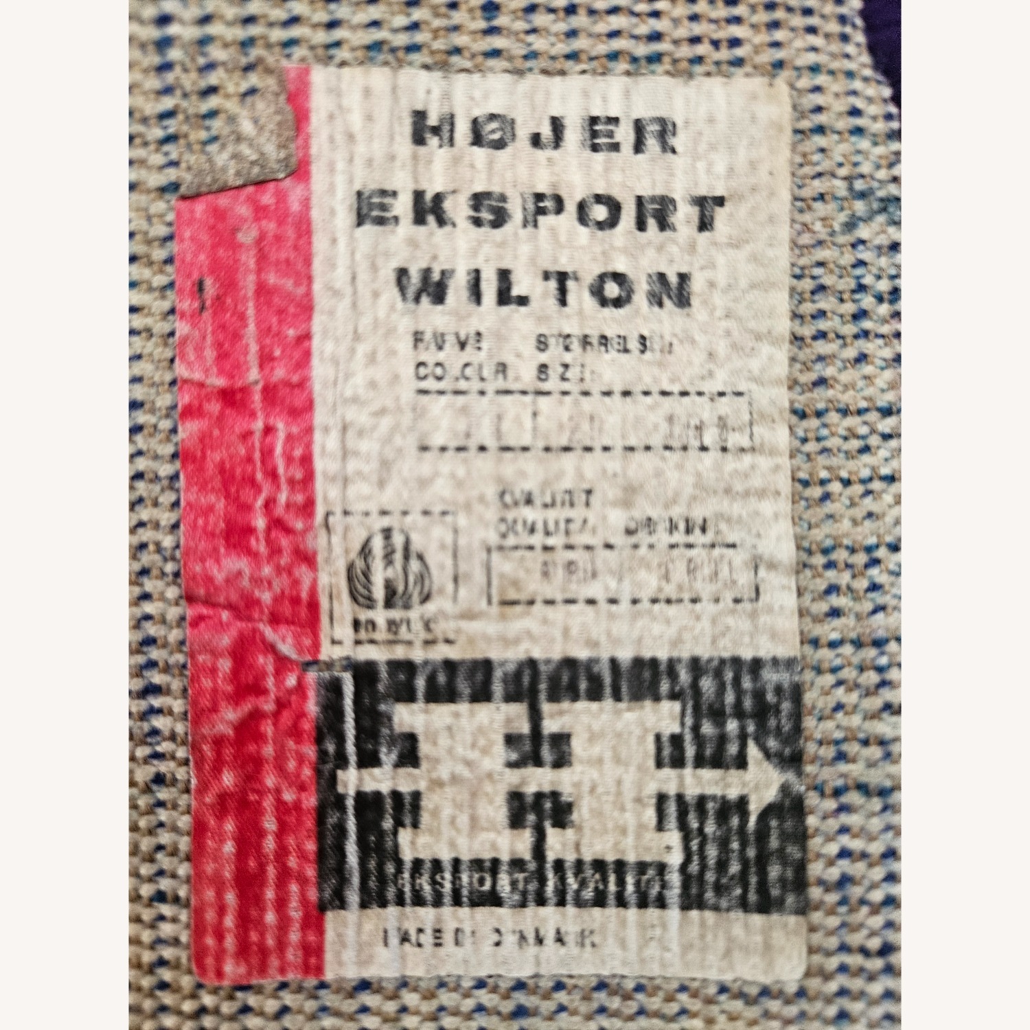 Vintage/Antique Blue Wool Area Rug 9' x 96' - image-5