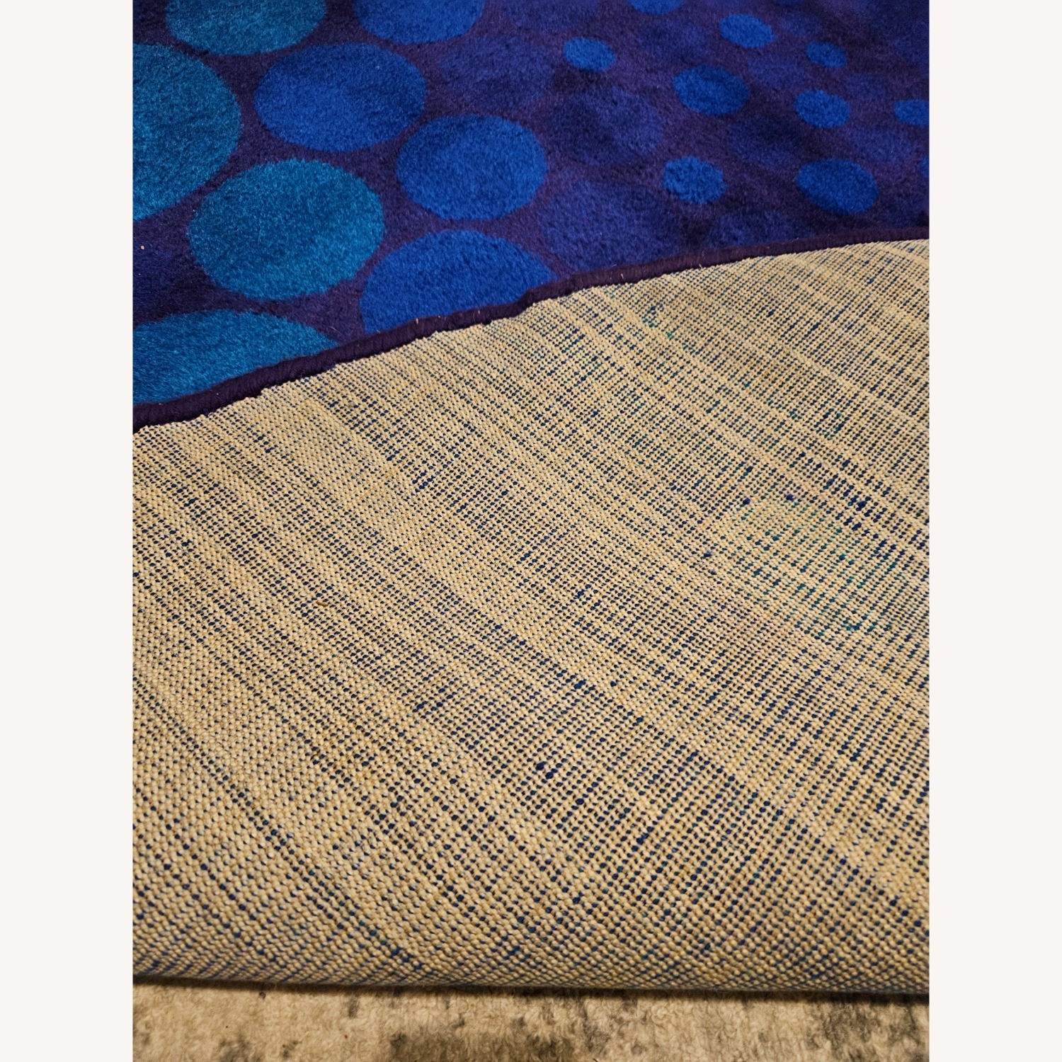 Vintage/Antique Blue Wool Area Rug 9' x 96' - image-2