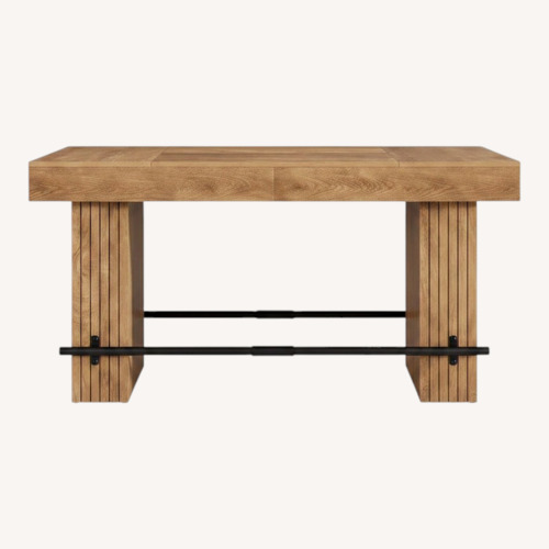 Used Oak Wood Kitchen Island for sale on AptDeco