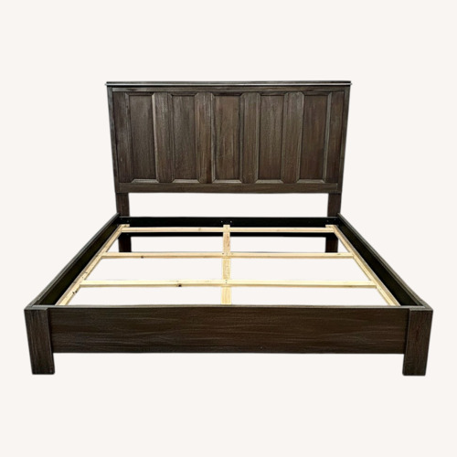 Used Dark Brown Wood King Bed for sale on AptDeco