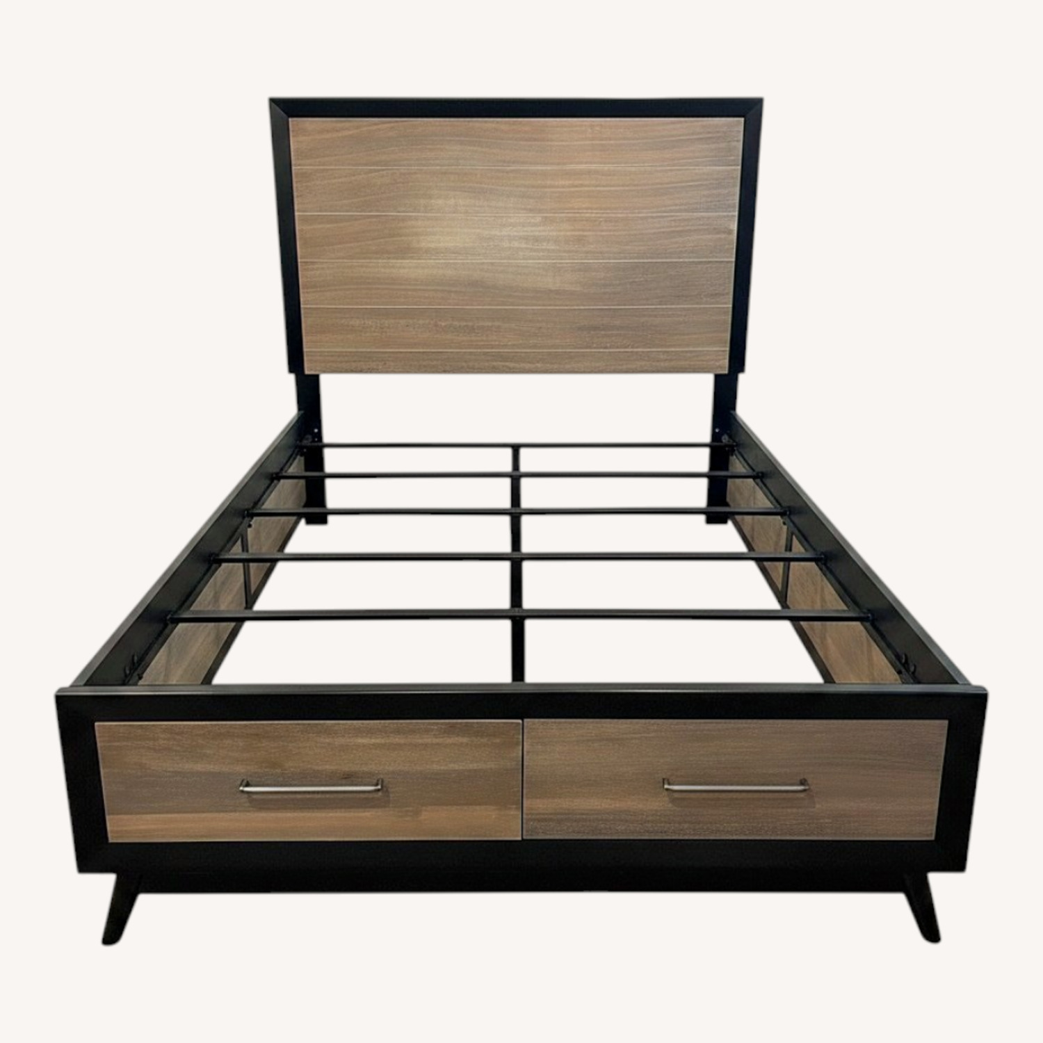 Dark Brown Wood Full Bed - image-4