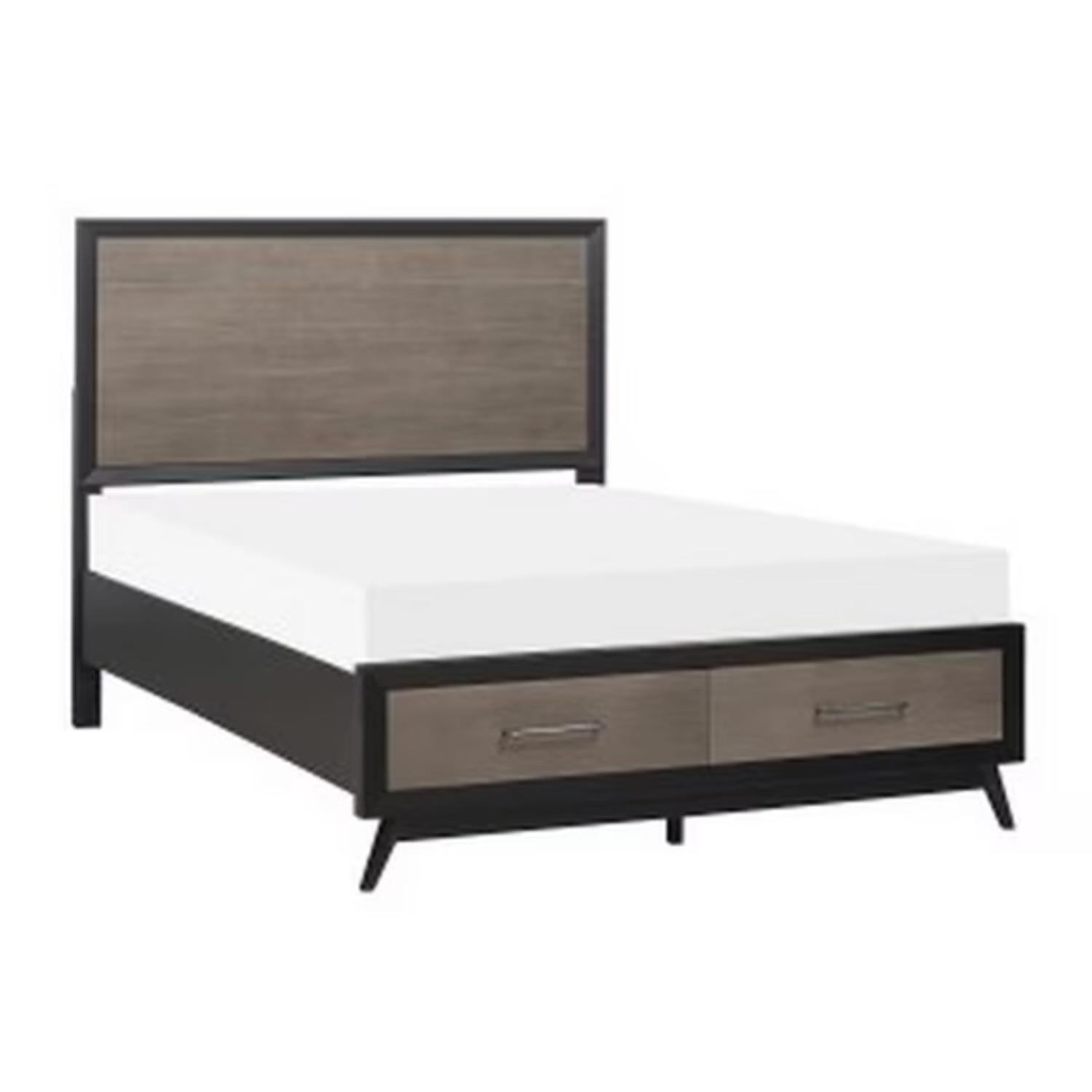 Dark Brown Wood Full Bed - image-5