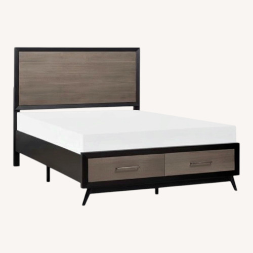 Used Dark Brown Wood Full Bed for sale on AptDeco