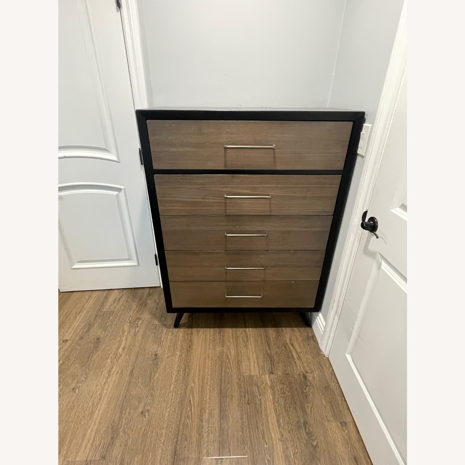 Dark Brown Wood Dresser - image-1