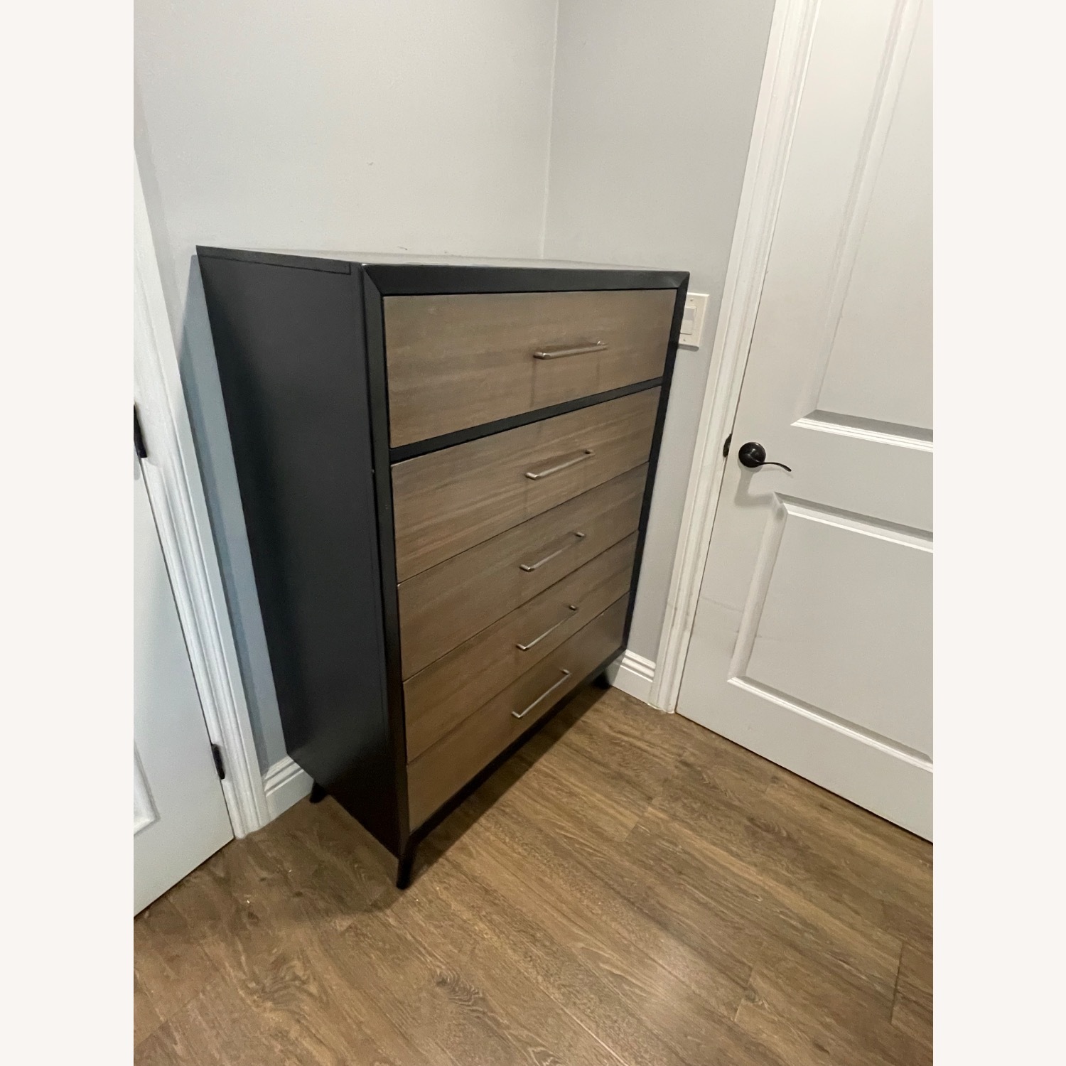 Dark Brown Wood Dresser - image-2