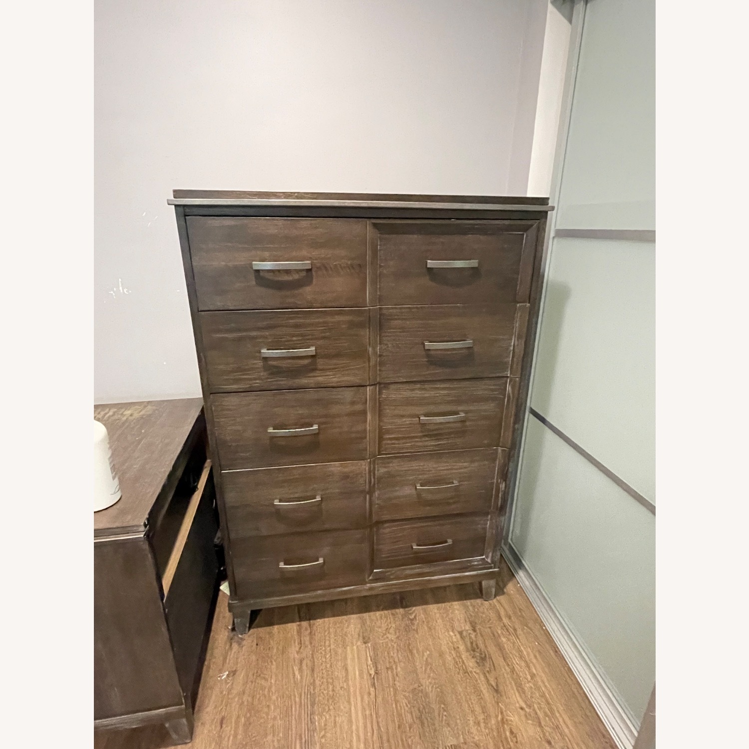 Dark Brown Wood Dresser - image-1