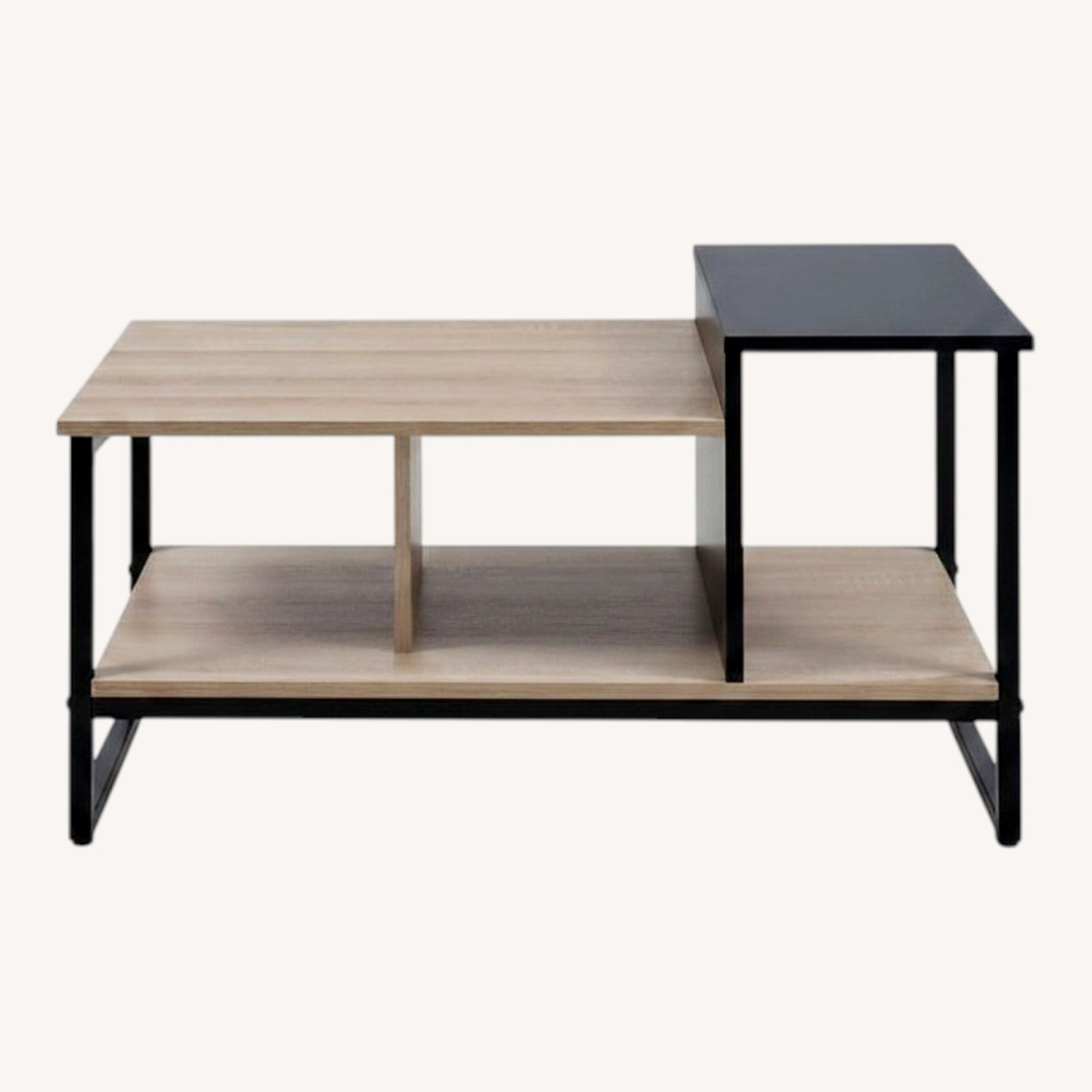 Walmart Homooi Light Brown Wood Coffee Table - image-4
