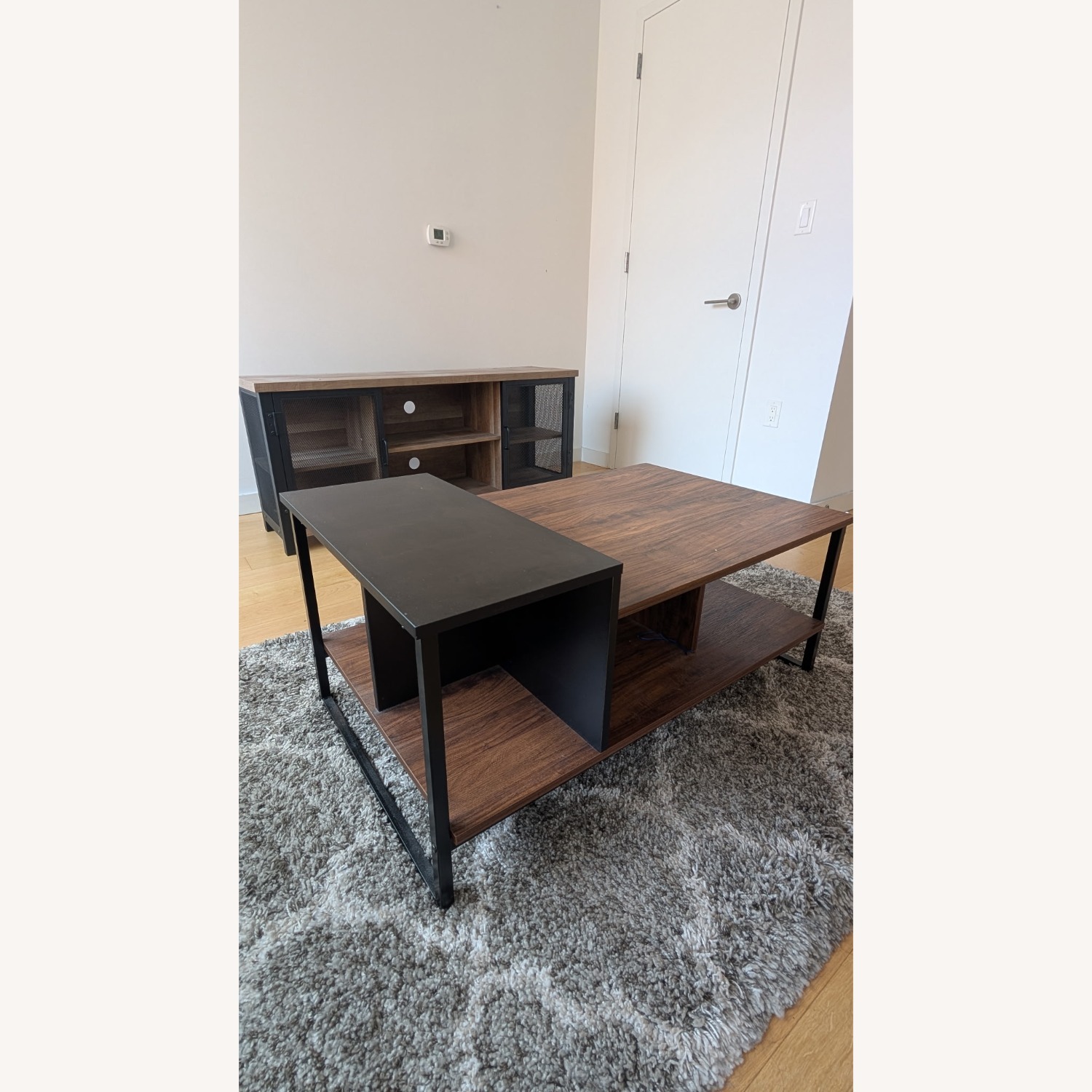 Walmart Homooi Light Brown Wood Coffee Table - image-2