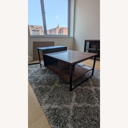 Used Walmart Homooi Light Brown Wood Coffee Table for sale on AptDeco