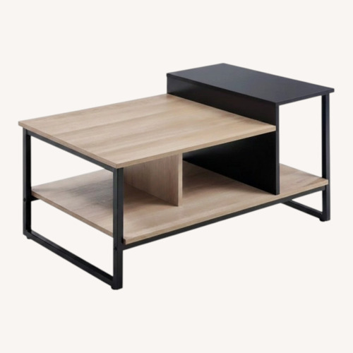 Used Walmart Homooi Light Brown Wood Coffee Table for sale on AptDeco