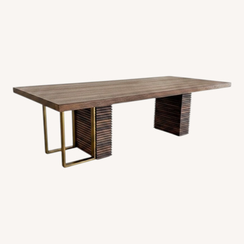 Used Brown Wood Dining Table for sale on AptDeco