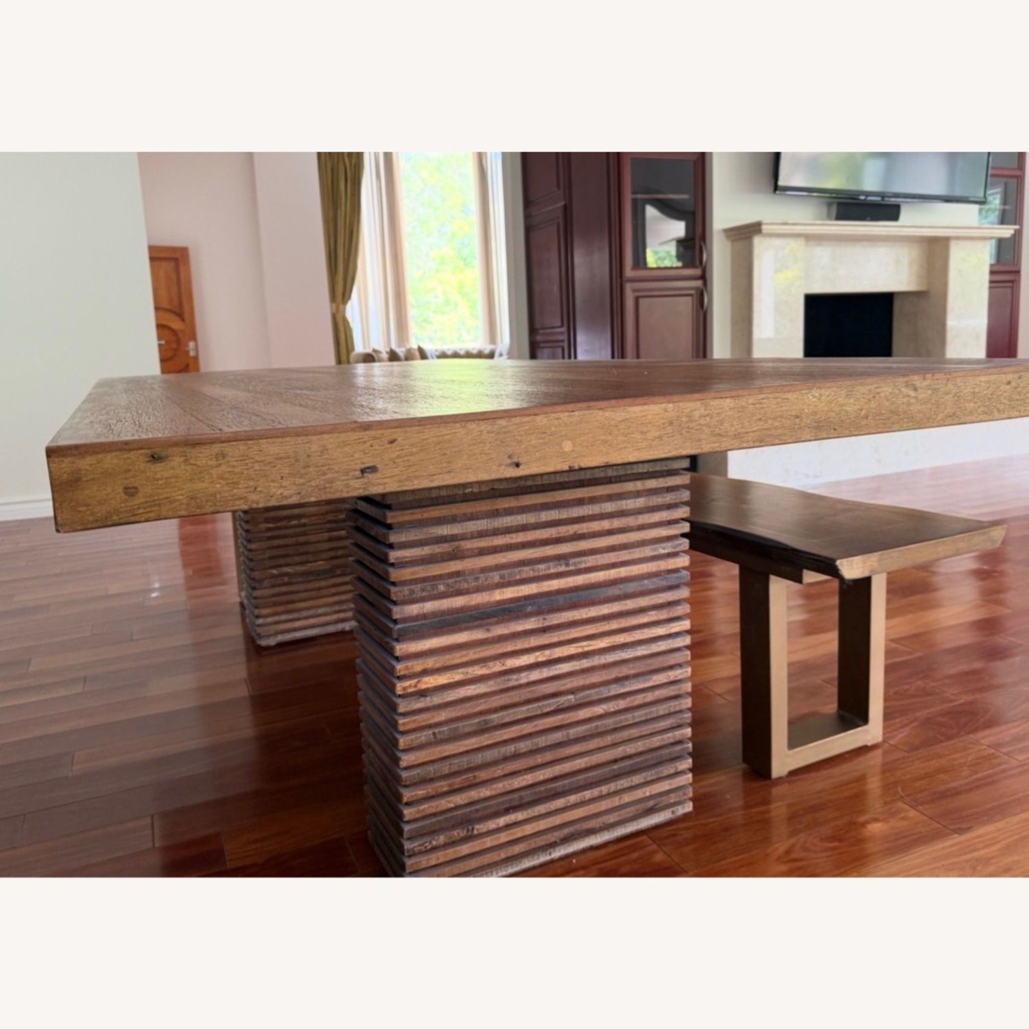 Brown Wood Dining Table - image-2