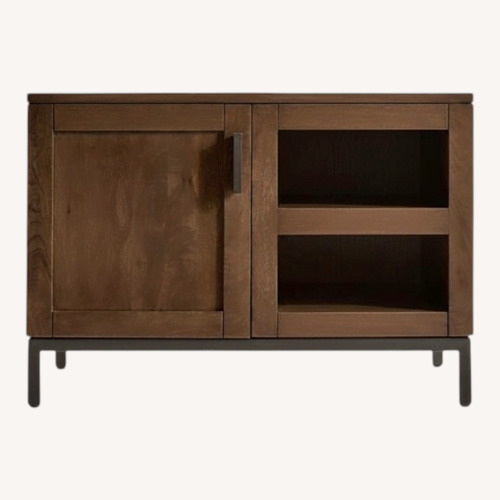 Used Crate & Barrel Dark Brown Wood Media Storage for sale on AptDeco