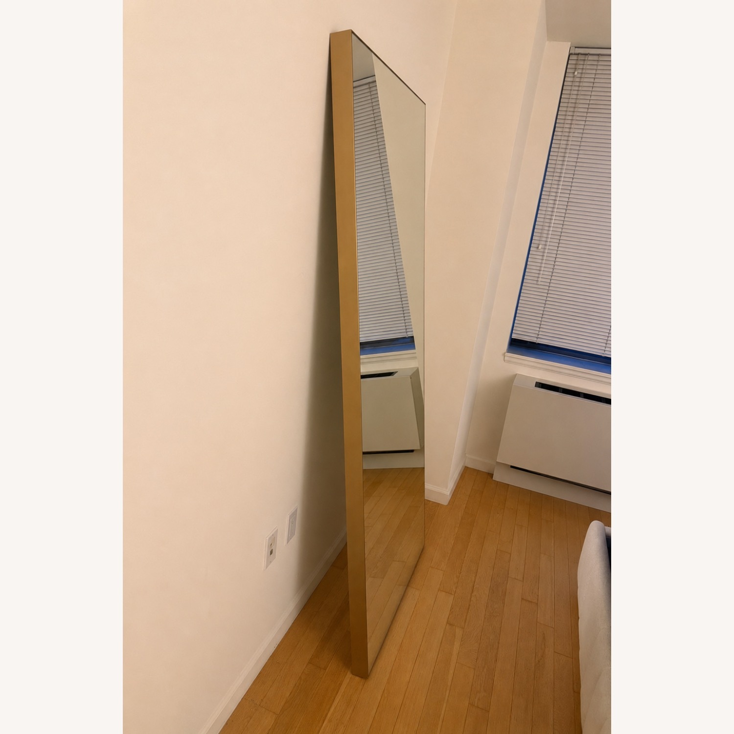 CB2 Gold Metal Floor Mirror - image-2