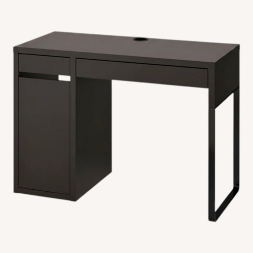 Used IKEA MICKE Dark Brown Wood Desk for sale on AptDeco