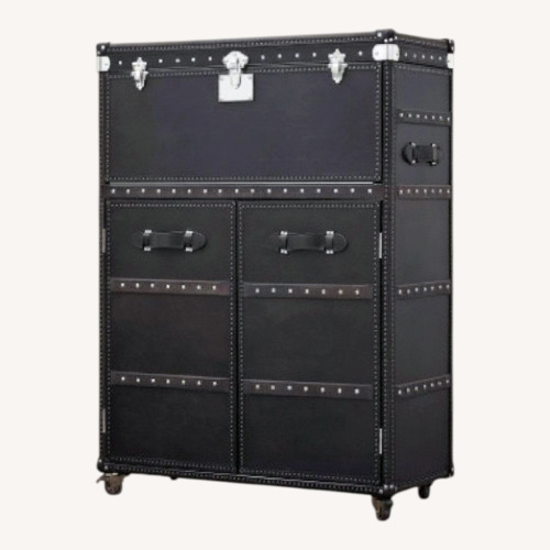 Used Restoration Hardware Mayfair Bar Cart - Old Saddle Black for sale on AptDeco
