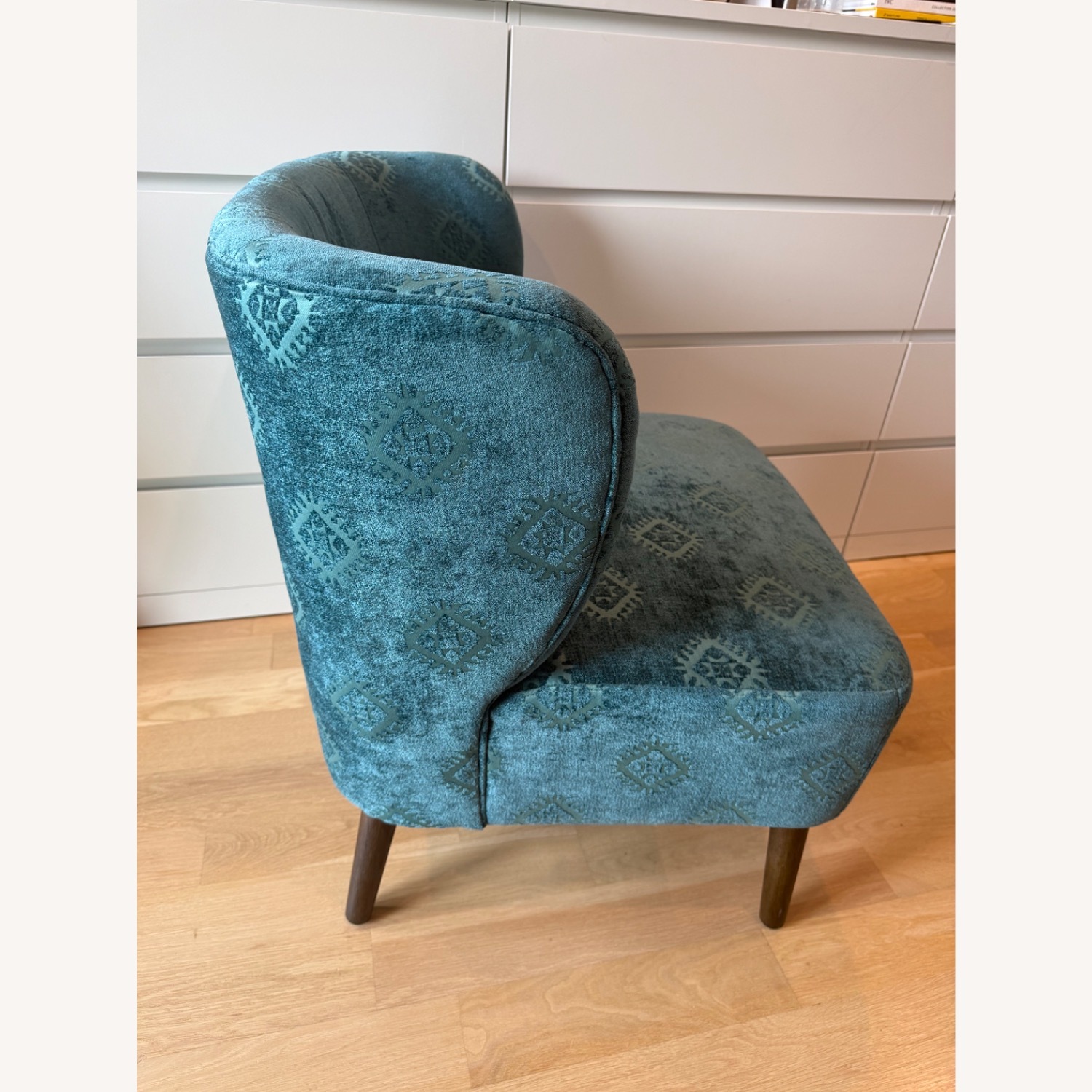 Teal Boucle Accent Chair - image-6