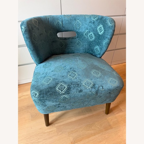 Used Teal Boucle Accent Chair for sale on AptDeco