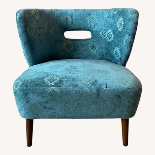 Used Teal Boucle Accent Chair for sale on AptDeco
