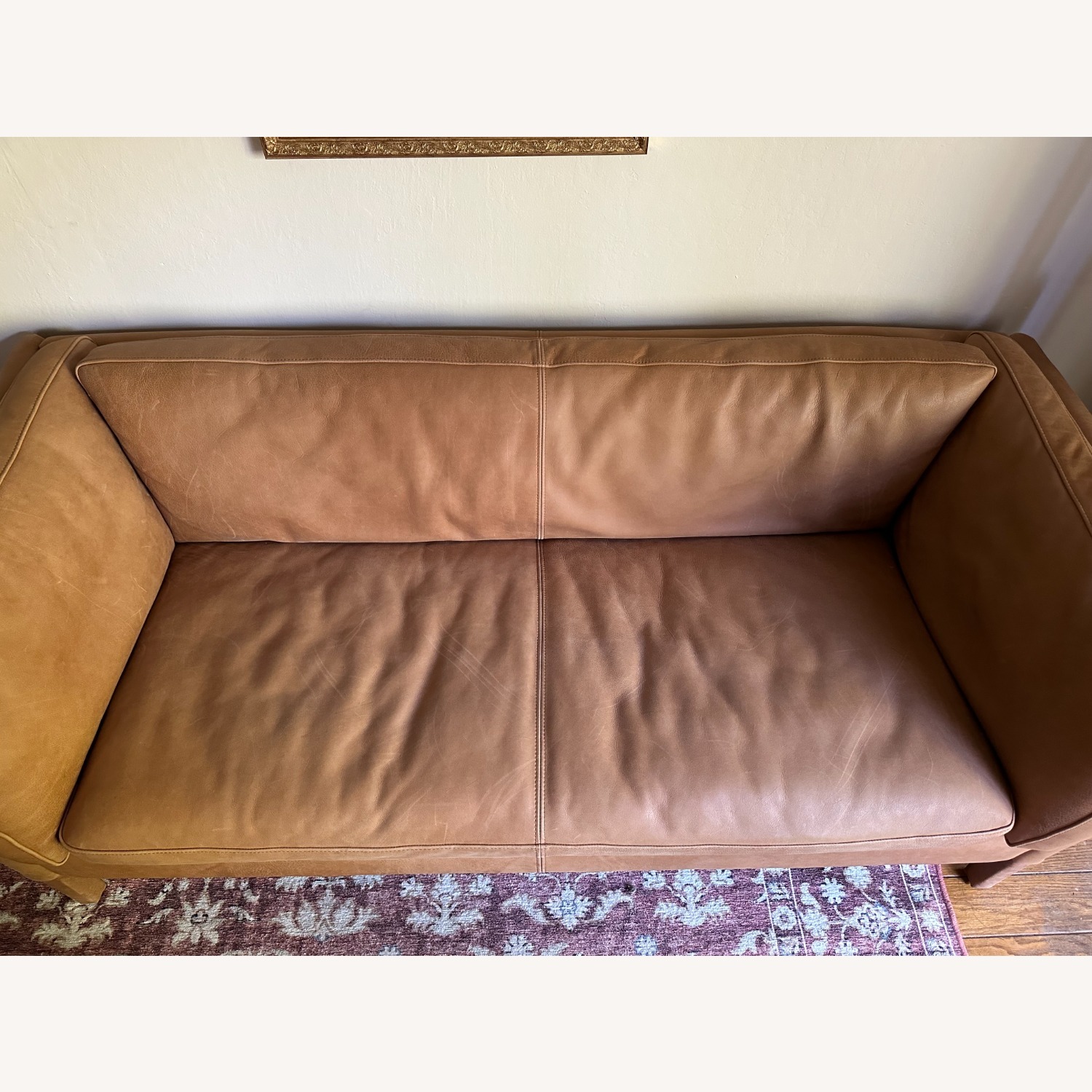 Timothy Oulton Light Brown Leather 3 Seater Sofa - image-4